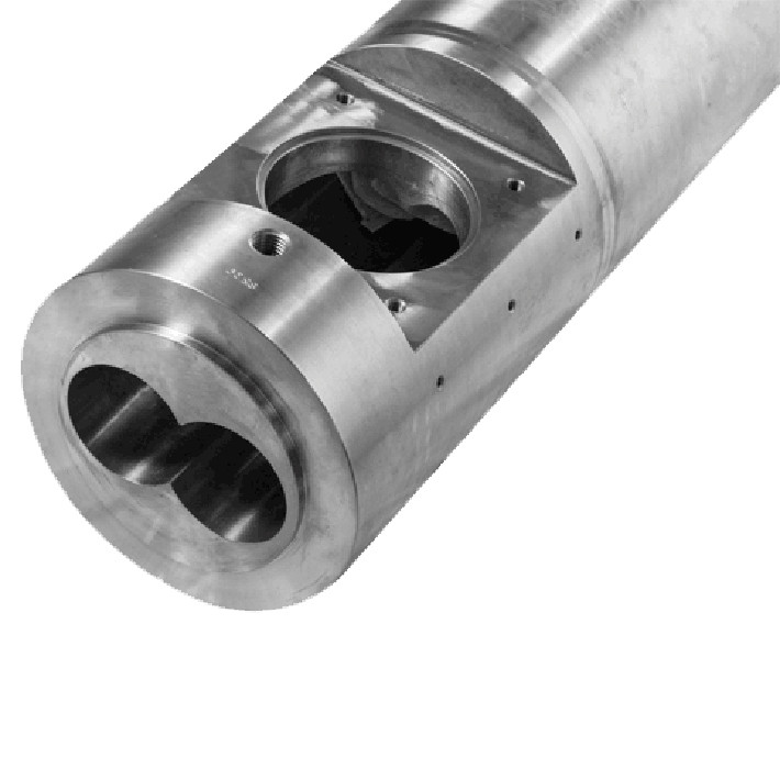 Parallel twin screw barrel